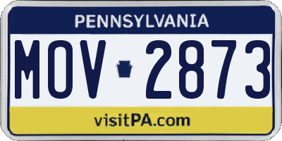 PA license plate MOV2873