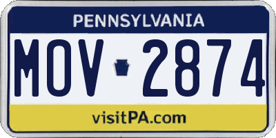 PA license plate MOV2874