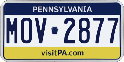 PA license plate MOV2877