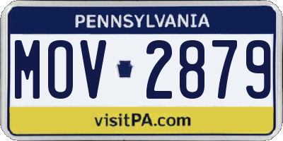 PA license plate MOV2879