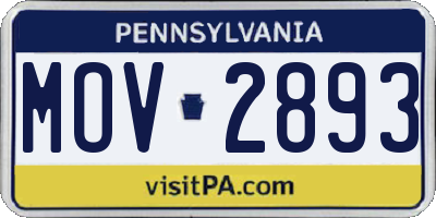 PA license plate MOV2893