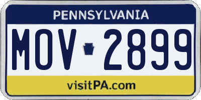 PA license plate MOV2899
