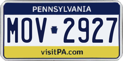 PA license plate MOV2927