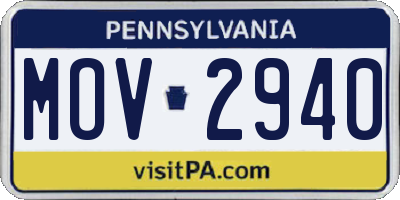 PA license plate MOV2940