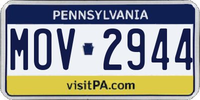 PA license plate MOV2944
