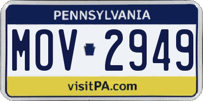 PA license plate MOV2949