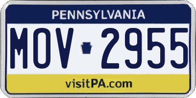 PA license plate MOV2955