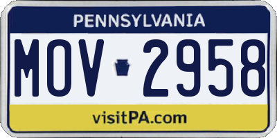 PA license plate MOV2958