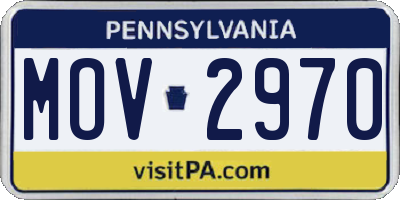 PA license plate MOV2970