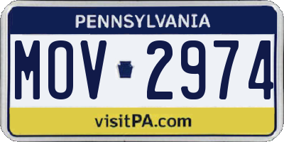 PA license plate MOV2974