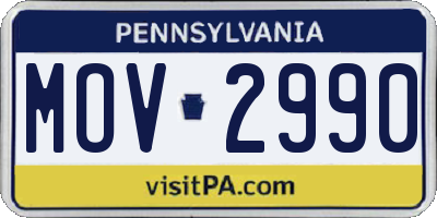 PA license plate MOV2990