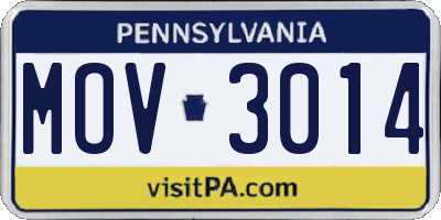 PA license plate MOV3014