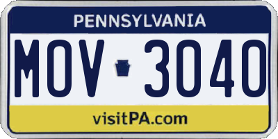 PA license plate MOV3040