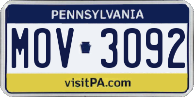 PA license plate MOV3092