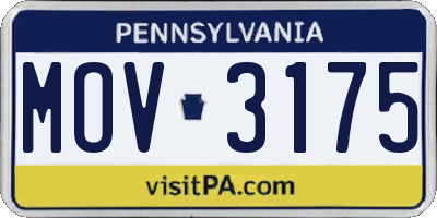 PA license plate MOV3175