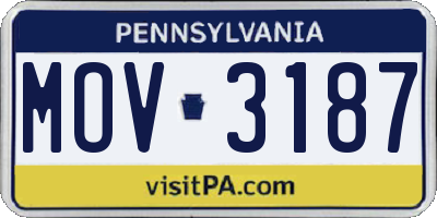 PA license plate MOV3187