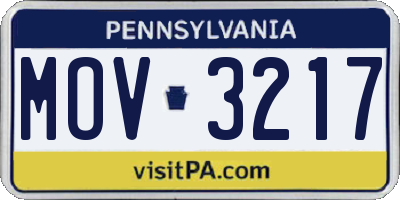 PA license plate MOV3217