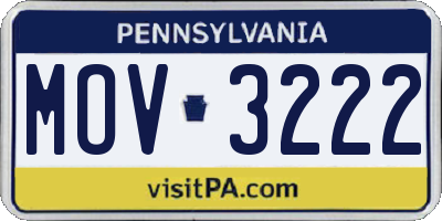 PA license plate MOV3222