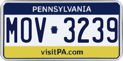 PA license plate MOV3239