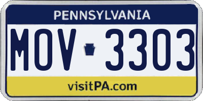 PA license plate MOV3303