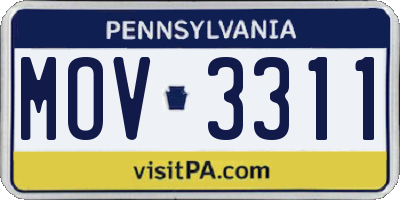 PA license plate MOV3311