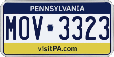 PA license plate MOV3323