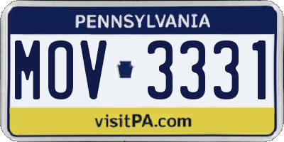 PA license plate MOV3331