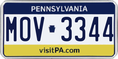 PA license plate MOV3344