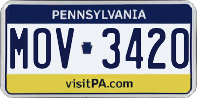 PA license plate MOV3420