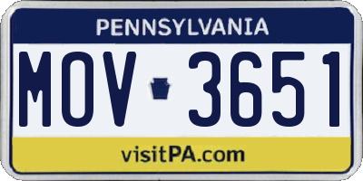 PA license plate MOV3651