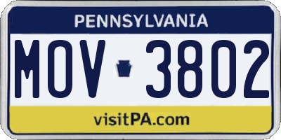 PA license plate MOV3802