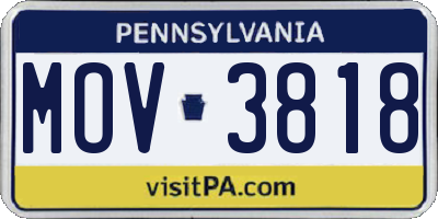 PA license plate MOV3818