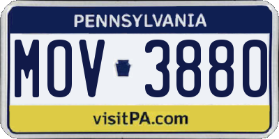 PA license plate MOV3880