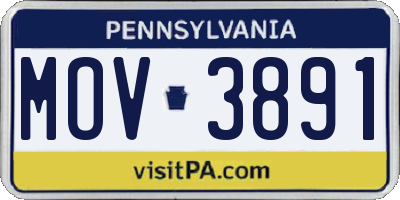 PA license plate MOV3891