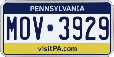 PA license plate MOV3929