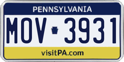 PA license plate MOV3931