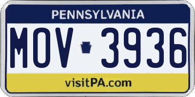 PA license plate MOV3936