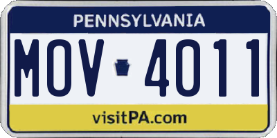 PA license plate MOV4011