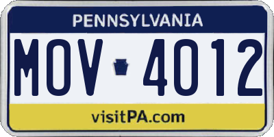 PA license plate MOV4012