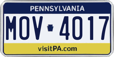 PA license plate MOV4017