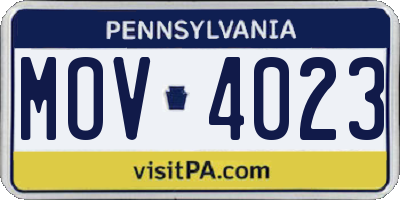 PA license plate MOV4023