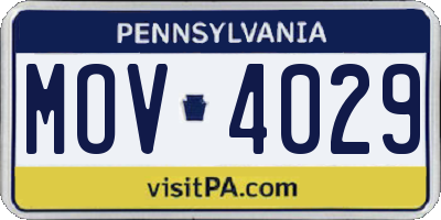 PA license plate MOV4029