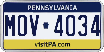 PA license plate MOV4034