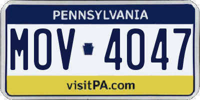 PA license plate MOV4047