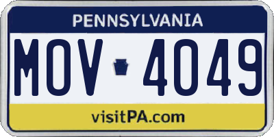 PA license plate MOV4049
