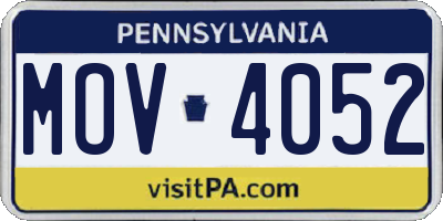 PA license plate MOV4052