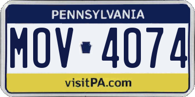 PA license plate MOV4074