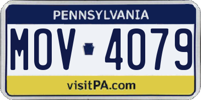 PA license plate MOV4079