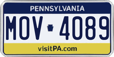 PA license plate MOV4089