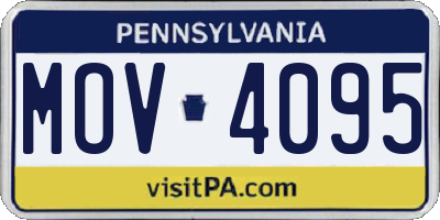 PA license plate MOV4095